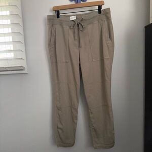 James Perse 3 Large NEW Utility Tapered Pants Toast Lounge Comfy Cotton Modal